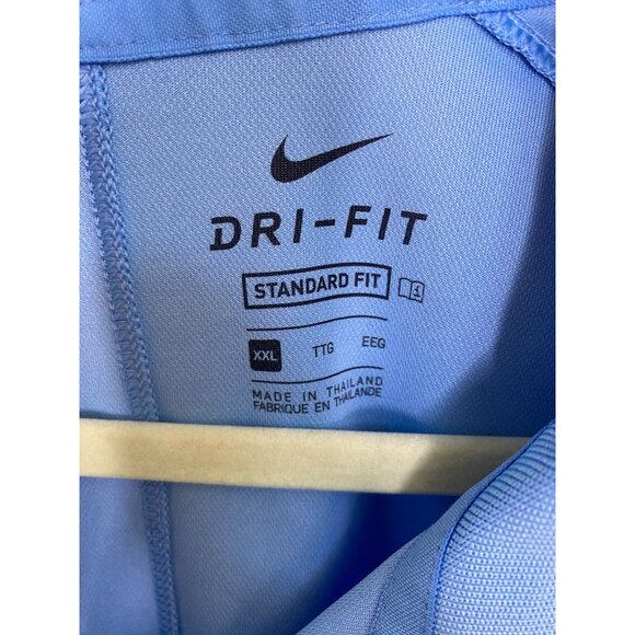 Nike Dri-Fit Mens Blue Polo Shirt XXL Standard Fit Recycled Polyester collared - Picture 3 of 6